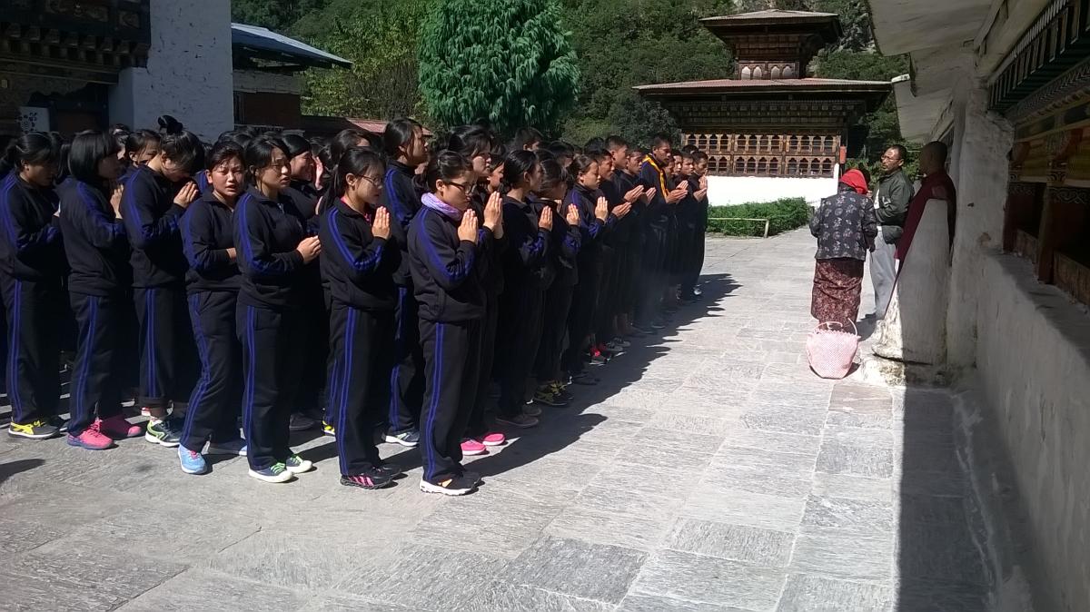 White Wash on Chorten Kora