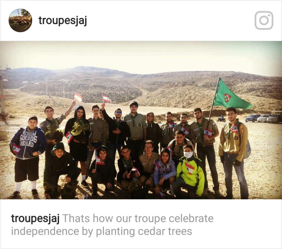 Troupe SJAJ helping in forestation.