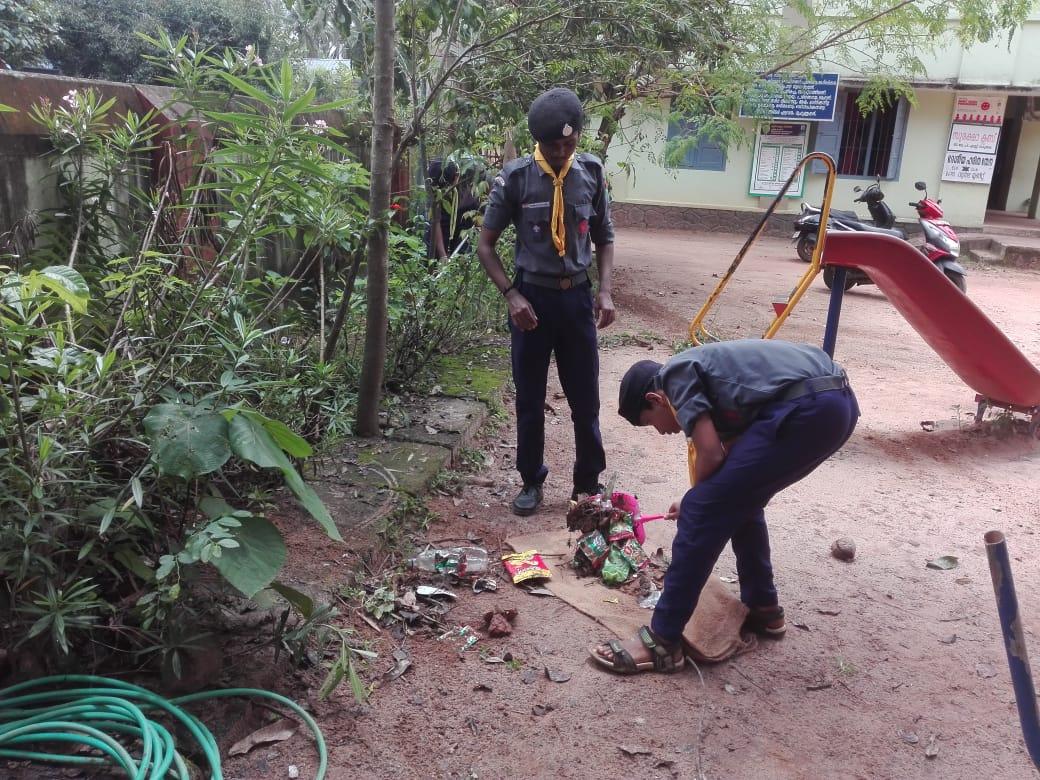 cleaning flood affected school