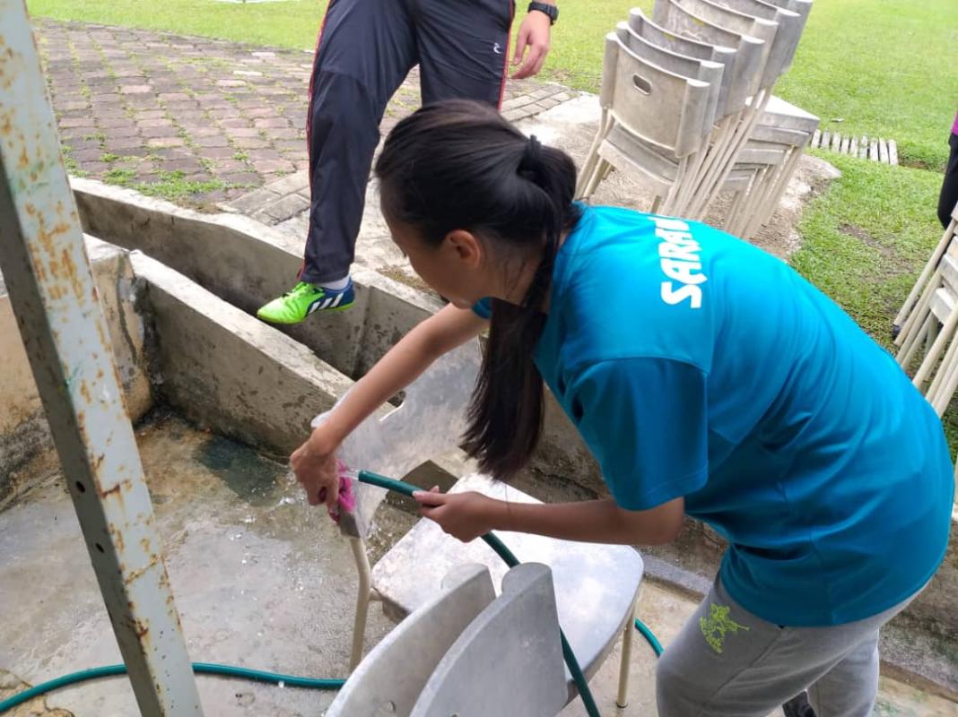 Cleaning and Repairing the Chairs for our BASIC Project