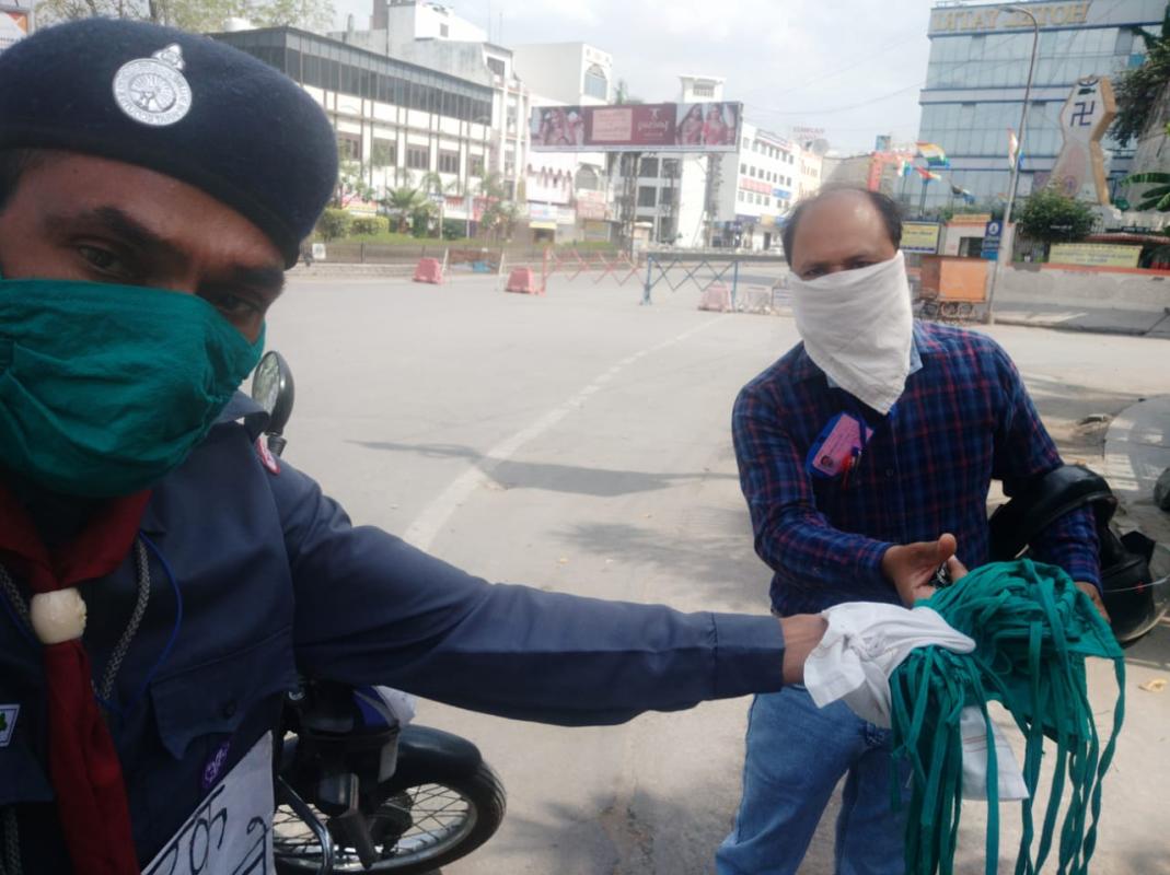MAKING MASK FOR NEEDY PEOPLE