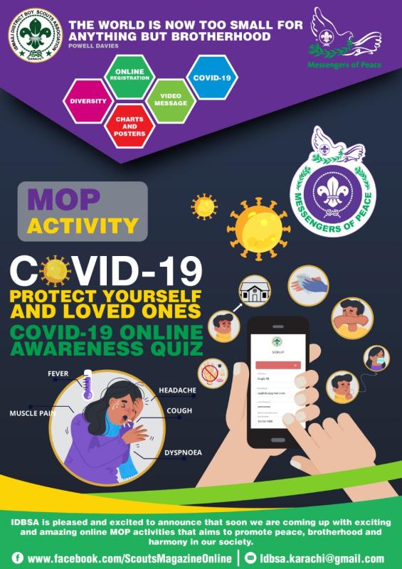 Coronoavirus (Covid-19) Online Awareness  Programme - Initiated By Ismaili District Boy Scout Association Karachi, Sindh Pakistan.