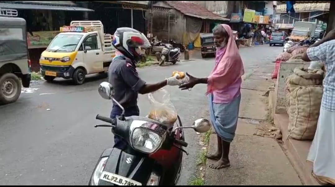 Rover crew provided food for needy people.