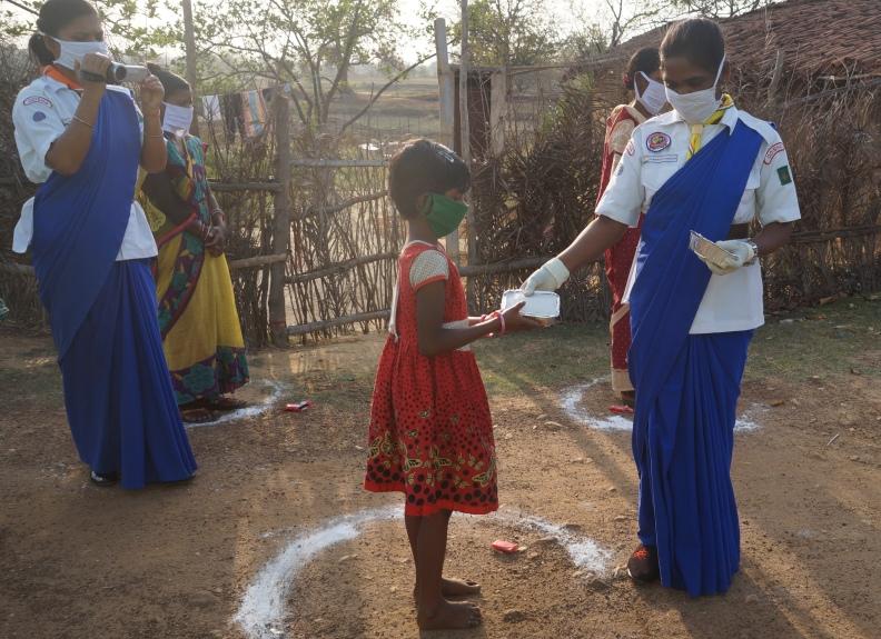 Food Distribution at Udarama Village of Bargaon Block, Sundargarh