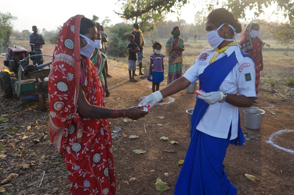 Hand wash demonstration at Amilchuan village of Bargaon Block, Sundargarh