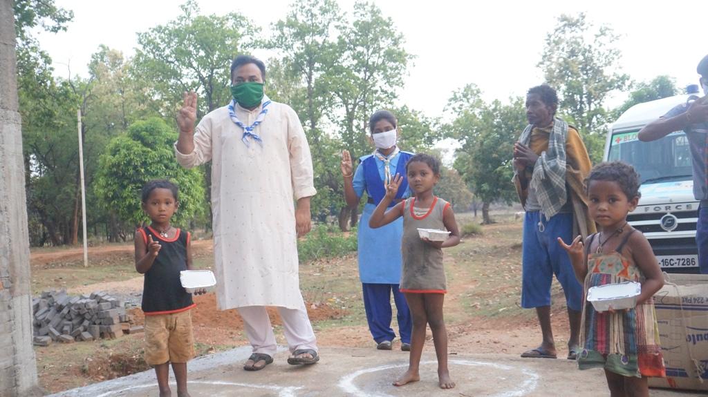 Food Distribution at Kulga village of Bargaon Block, Sundargarh