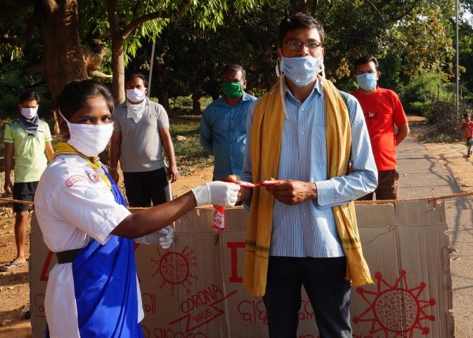 Proper Hand Wash demonstration and Soap distribution at Kureibaga village