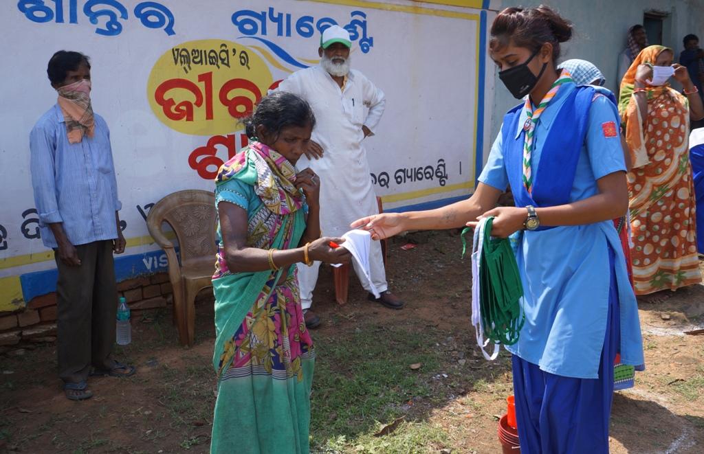 Masks distribution and awareness campaign at Chalnamunda Village