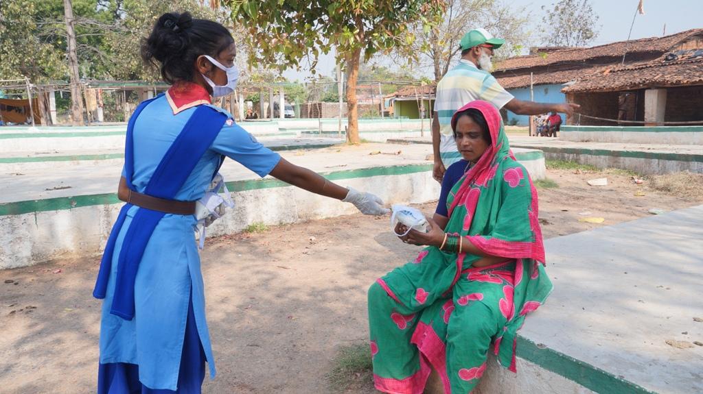 Milk packets distribution at Muslim Basti of Bargaon Block, Dist. Sundargarh
