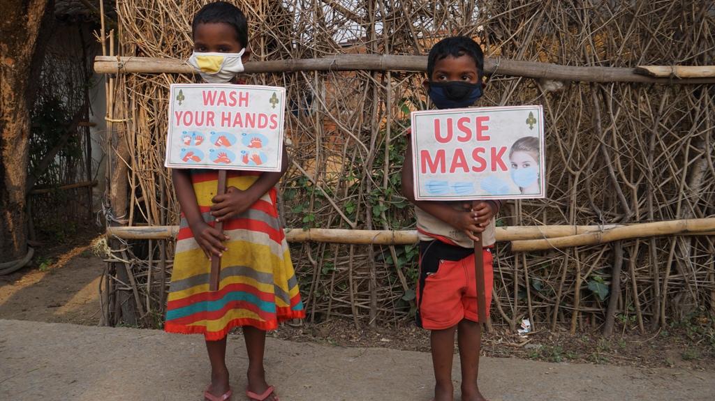 Awareness campaign and masks distribution at Kishanpada of Tudalaga village of Bargaon Block