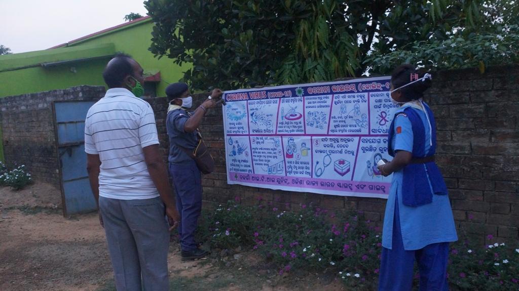 Mask distribution and awareness campaign at Gourpada of Bargaon Village