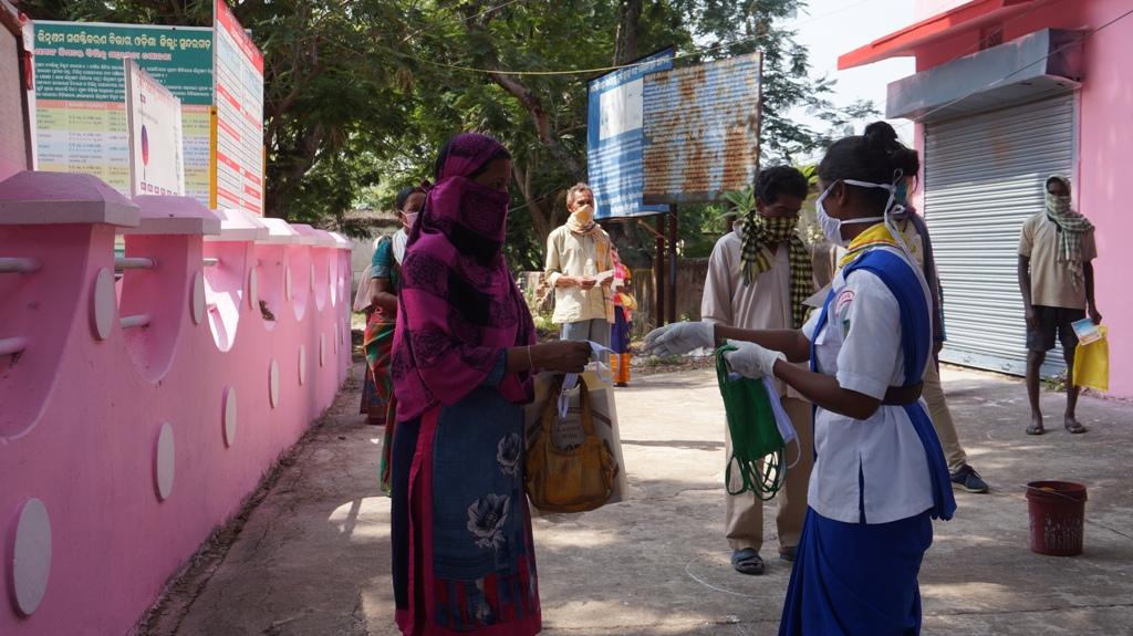 Awareness camp and mask, leaflet distribution at Subdega Block
