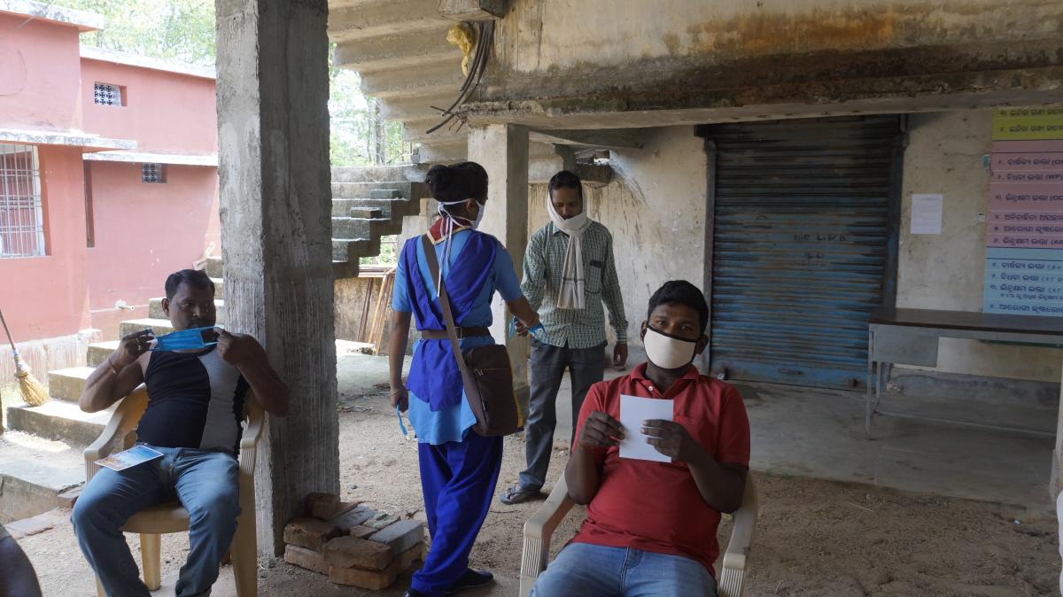Mask distribution at Birbira village of Sadar Sundargarh Block