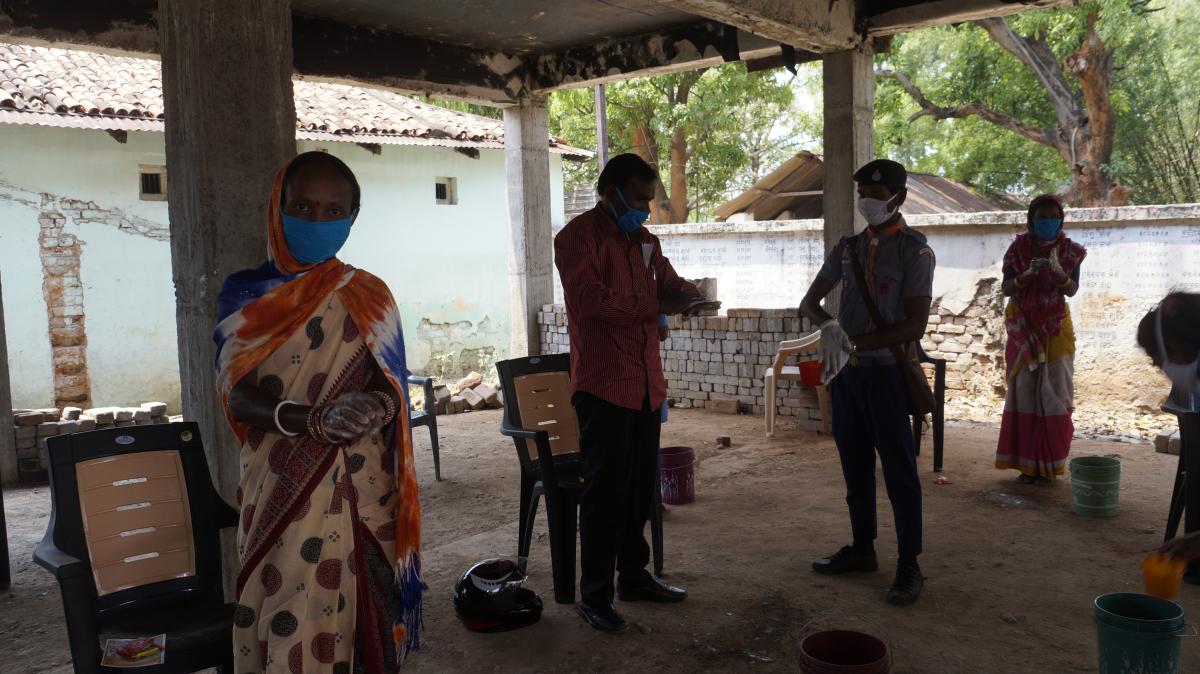 Hand wash demonstration at Birbira village of Sadar Sundargarh Block