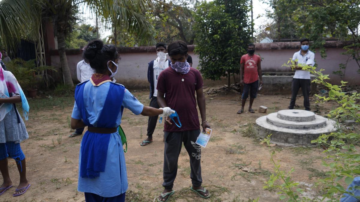 Mask distribution at Kirei village of Sadar Sundargarh Block