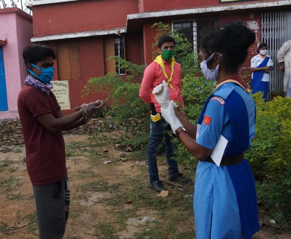 Demonstration of proper Hand washing in different blocks.