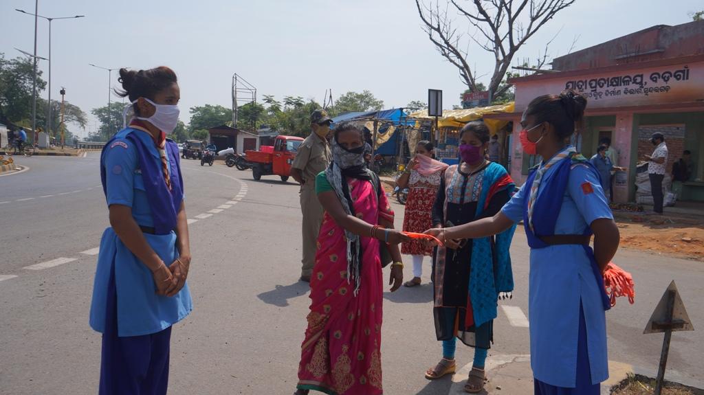 3rd Day Mask distribution at Bargaon, Dist. Sundargarh