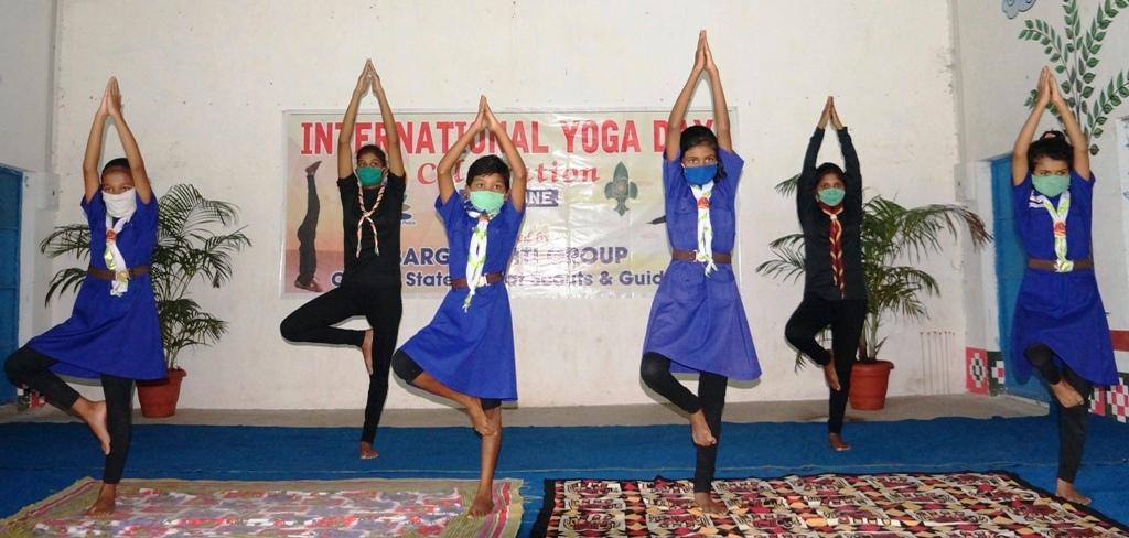 International Day of Yoga Celebration by Bargaon ITI Group, Odisha State Bharat Scouts & Guides