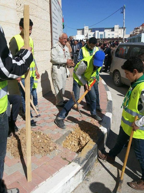 مجموعة خليل الرحمن الكشفية تشارك في الاحتفال المركزي بيوم الشجرة " شجرة بدم الشهيد تروى"
