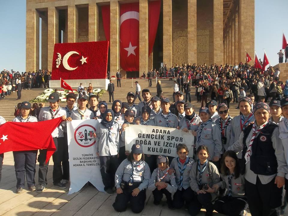 Mustafa  Kemal Ataturk  Adana Scouts were at Ankare  with 1  million of others