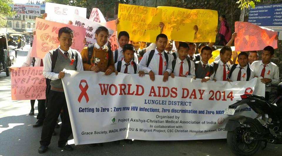 OBSERVANCE OF WORLD AIDS DAY IN LUNGLEI,MIZORAM INDIA