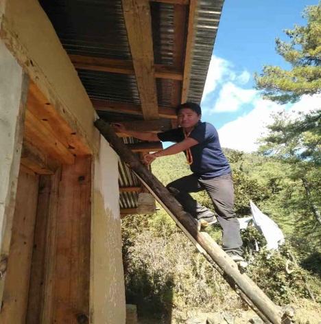 Initiated whitewashing of Ap Chundu's (local Deity) temple. 