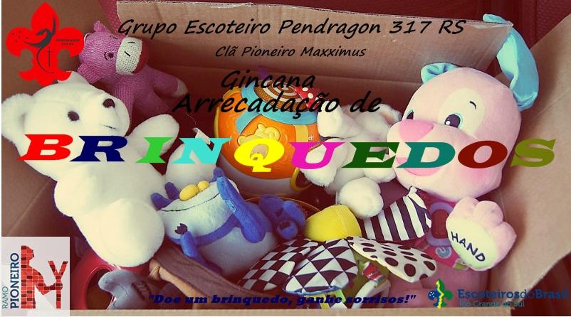 GINCANA DE ARRECADAÇÃO DE BRINQUEDOS PARA INSTITUIÇOES CARENTES