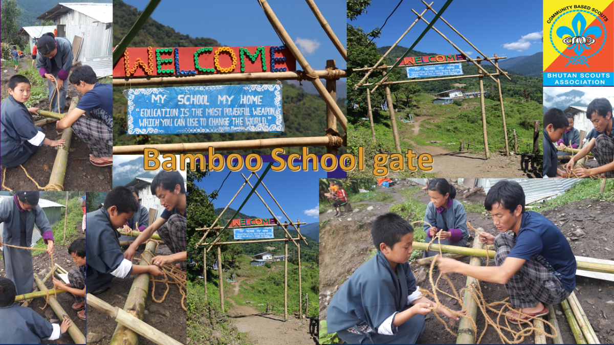 Bamboo gate for Primary School