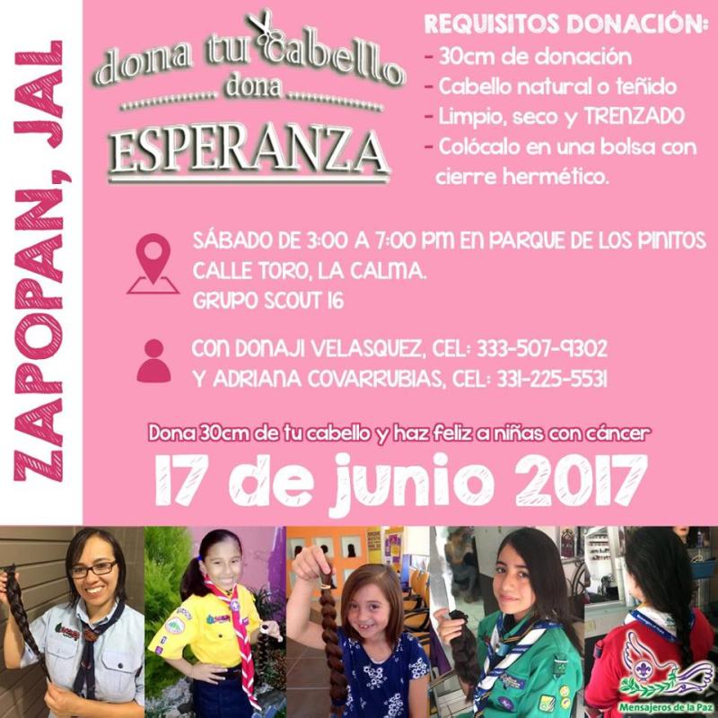 Dona tu cabello, dona esperanza, Zapopan 2017
