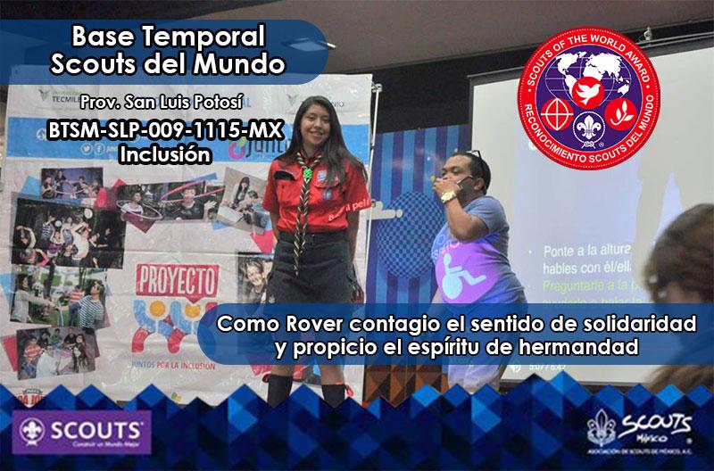 Base Temporal Scouts del Mundo México, San Luis Potosí "La inclusión dentro de la sociedad potosina"