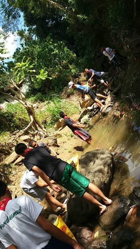  to repair the stone afterwards to make cement to prevent the land from flooding