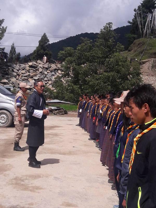 Gongsa Dumra construction for celebration of 1st birthday of Gyalsey 