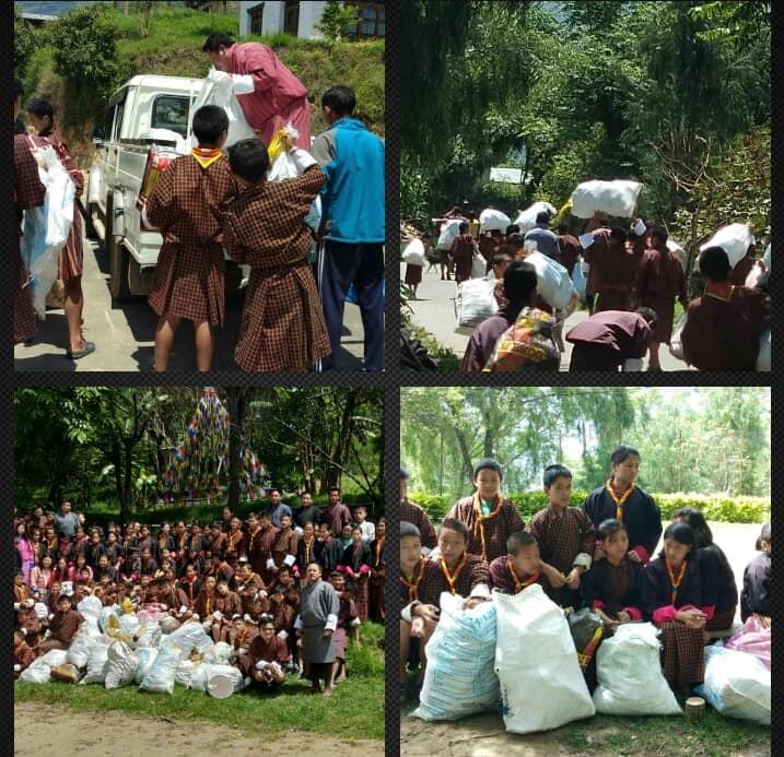 Cleaning campaign to mark the birth Anniversary of Queen Of Bhutan