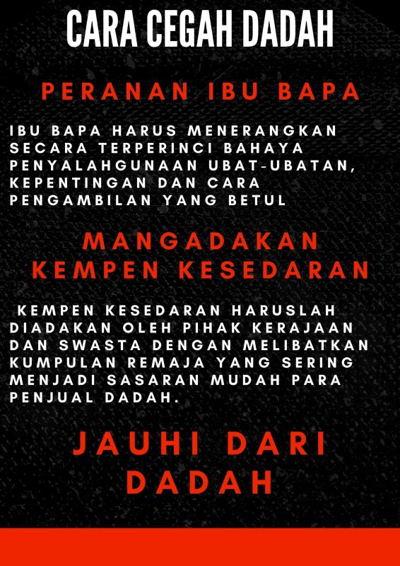 Poster cara-cara cegah dadah