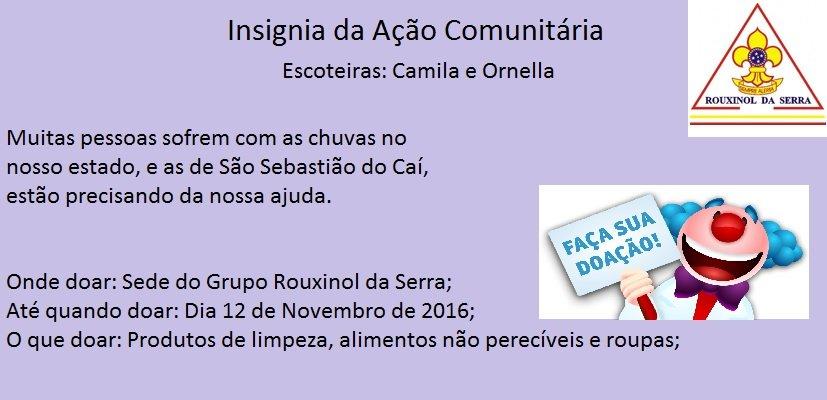 Projeto -Ajuda aos desabrigados