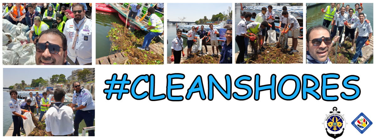 Taking part in Egypt's Giza scouts #cleanshores initiative