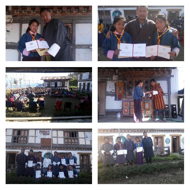 Scouts won various awards on National day and result declaration -2016