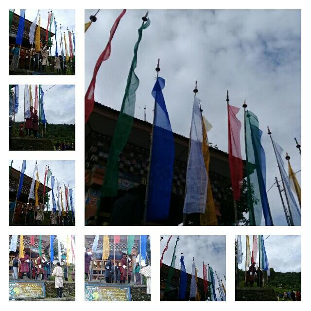 Erecting Prayer Flags for Sentient Beings