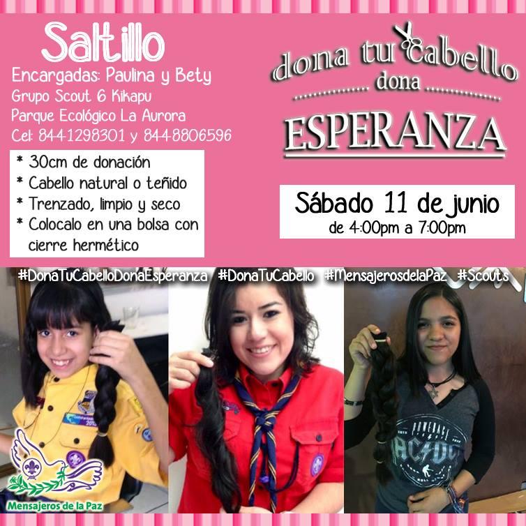 Dona tu cabello Dona esperanza, Saltillo Coah. 2016