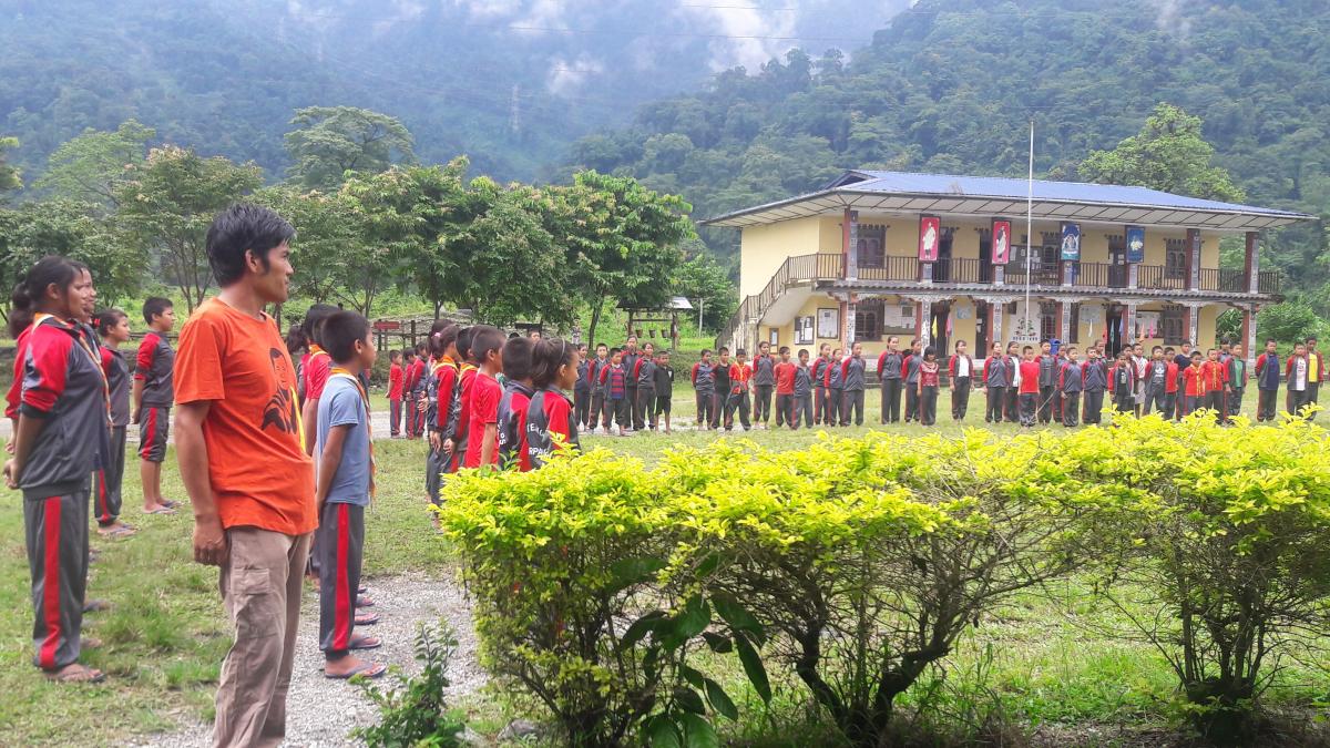 Drill for young scouts