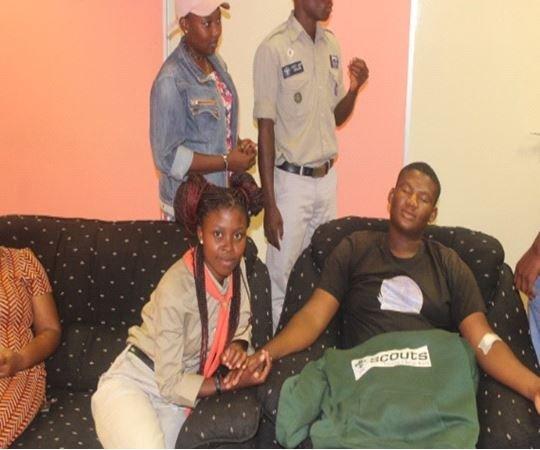 Scouts Donation blood to National Blood transfusion Services
