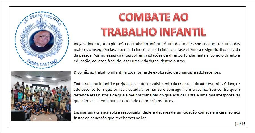 Combate ao Trabalho Infantil - 2017