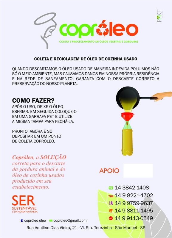 Projeto Coleta de Óleo usado de Cozinha
