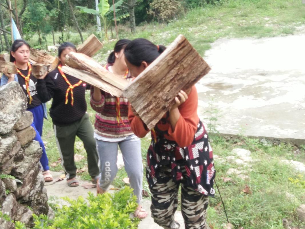 Community services-Transportation of firewood, grass cutting and hedges plantations.