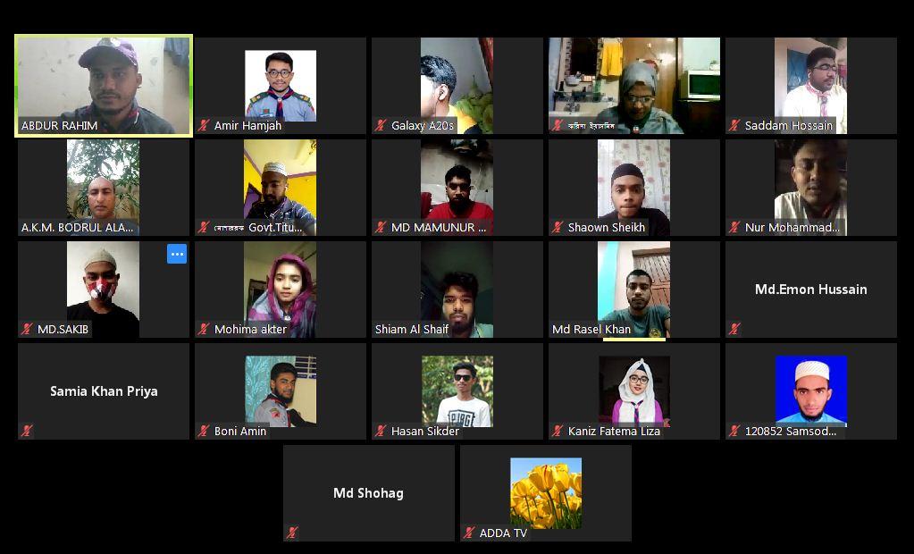 Online Meeting By Govt. Titumir College Rover Scout Group