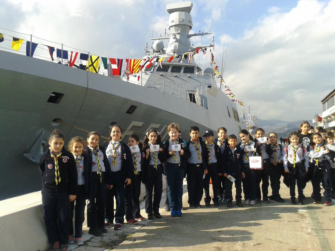A SHIP VISIT BY CUB SCOUTS