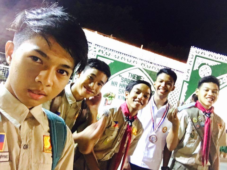 Scouts At Moving Up Ceremony