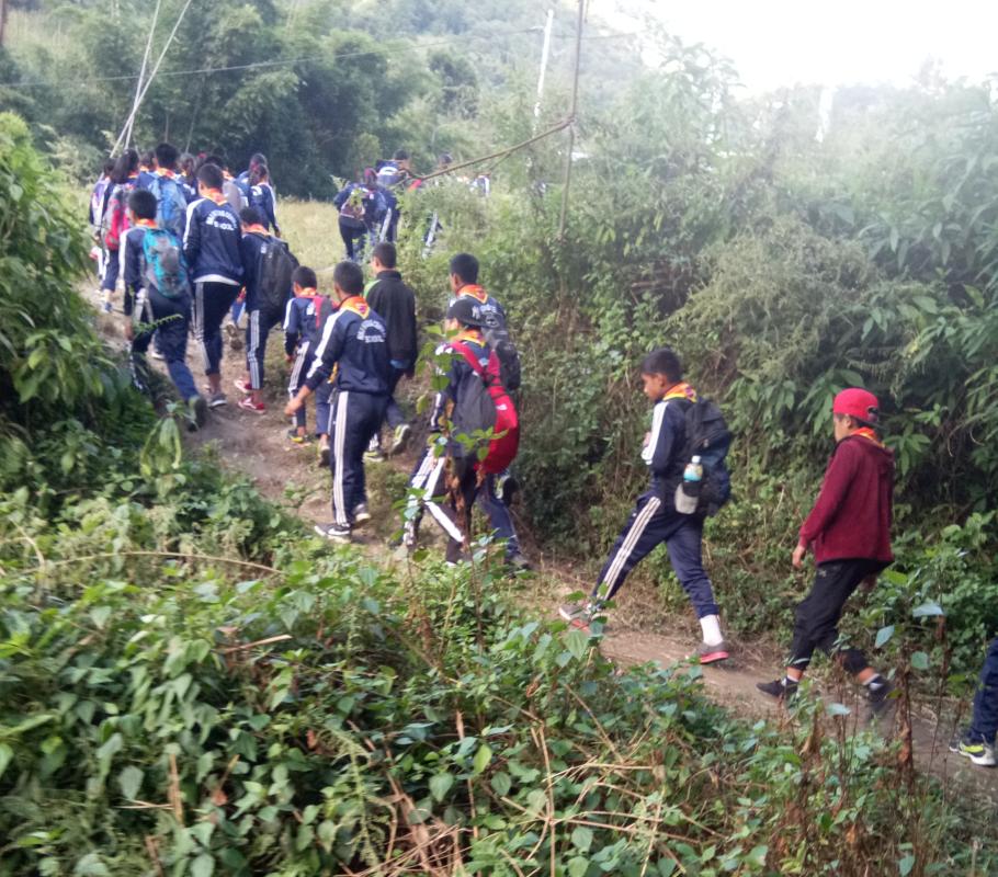 Scout spiritual hiking