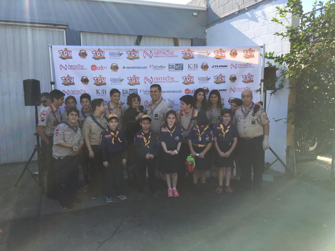 toy drive for children at the Los Angeles children's hospital