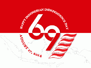 happy independence day for indonesia 69th years